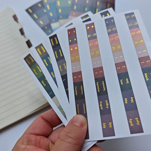 Adhesive Monthly Tabs Sticky Index Tabs Colored Page Markers for Planners Journal Notebook Office School Supplies (College) in Saudi Arabia