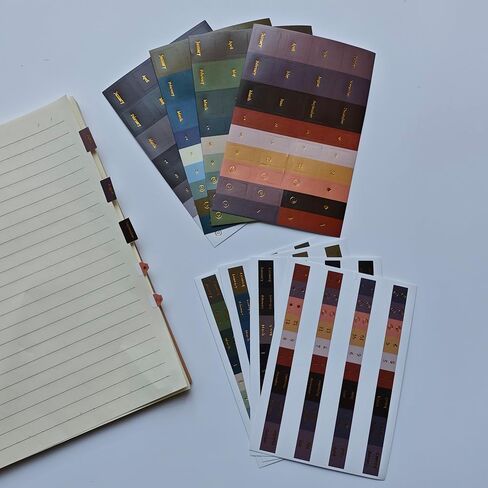 Adhesive Monthly Tabs Sticky Index Tabs Colored Page Markers for Planners Journal Notebook Office School Supplies (College) in Saudi Arabia