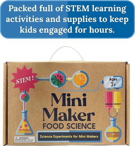 Carson Dellosa 29pc Mini Maker Science Kit ، الحرف اليدوية ، التجارب الصغيرة ، الملصقات ، المجلة الصغيرة ، كتاب النشاط ، علامة الاسم ، والمزيد من اللوازم المدرسية ، أنشطة STEM للأطفال من الصف 2 وما فوق in Saudi Arabia
