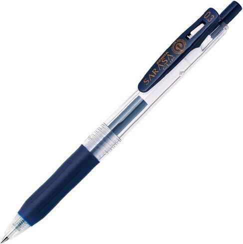 Zebra B-JJH15-FB Gel Ballpoint Pen, Sarasa Clip, 0.3, Blue Black, 10 Pieces in Saudi Arabia