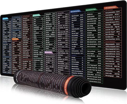 اختصار Excelpad Mousepad ، لوحة الماوس GetExcelpad مع اختصارات للمكتب ، حافة مخيط من المطاط ، Get Excel Mouse Pad للمكتب المنزلي (أ) in Saudi Arabia