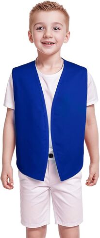 TopTie No-Button Child Vest Kid Volunteer Victorian Waistcoat Peasant Party Costume Vests in Kuwait