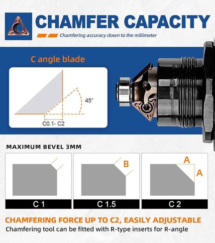 SI FANG Turning Carbide Indexable Inserts for mini Pneumatic Chamfering Machine, Tungsten Steel Replaceable Blade Lather Turning Tool Bit, Metal Cutting and Chamfering,10 Pieces in A Box in Saudi Arabia