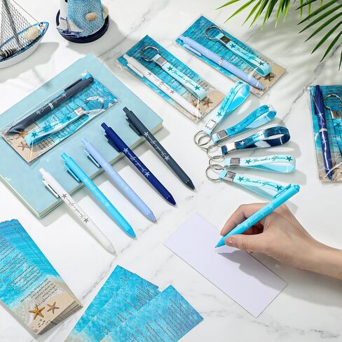 هدايا تقدير قصة Starfish Bulk Make A Varter Point Pens Starfish Silicon Beychains بطاقات تحفيزية ، شكرًا لك هدية للمتطوعين في موظفي زميل في العمل in Kuwait