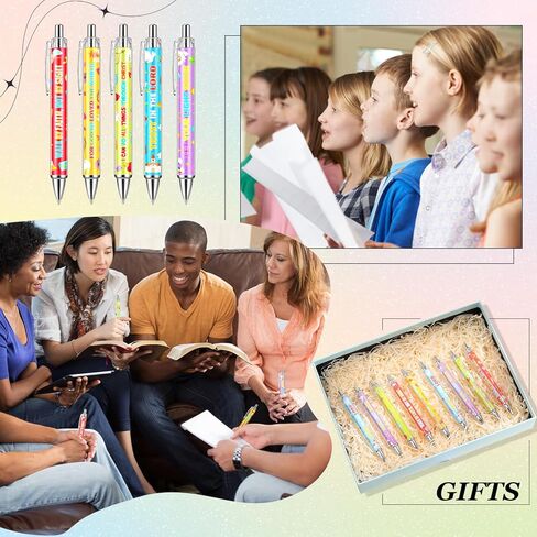 25 Pcs Bible Verse Ballpoint Pens Christian Gift Motivational Cute Style Ballpoint Retractable Ink Pens for Kids School Office Supplies Sunday School Prize Goodie Bags Stuffers in Saudi Arabia