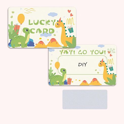 60pcs kid's diy scratch Off Stickers ، diy custom جعل جوائز الخدش الخاصة بك ، وبطاقات خدش عيد الحب DIY مع ملصقات لعيد ميلاد ، خدش المعلم للفصول الدراسية (الديناصورات الخضراء) in Saudi Arabia