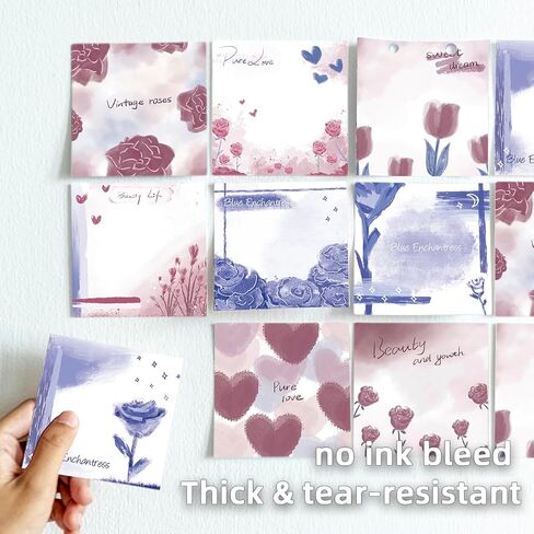 9 PCS Retro Sticky Notes 3x3 Cute and Aesthetic Post it Notes Self-Stick Note Pads for School, Office, and Home - Ideal Gifts for Teachers, Women, and Coworkers (cat) in Kuwait