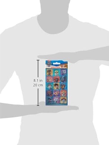 01.70.12.046 Paw Patrol Sparkly Reusable Reward Stickers, Blue, 19.5cm x 9.5cm in Saudi Arabia