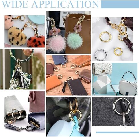 UNICRAFTALE 4 Pcs 2 Sizes Spring Gate Rings Stainless Steel O Rings 12mm/16mm Spring Clasp Connector Round Keyring Buckle Metal Trigger Rings Carabiner Clip Snap for Keychain Bag Purse Handbag Strap in Saudi Arabia