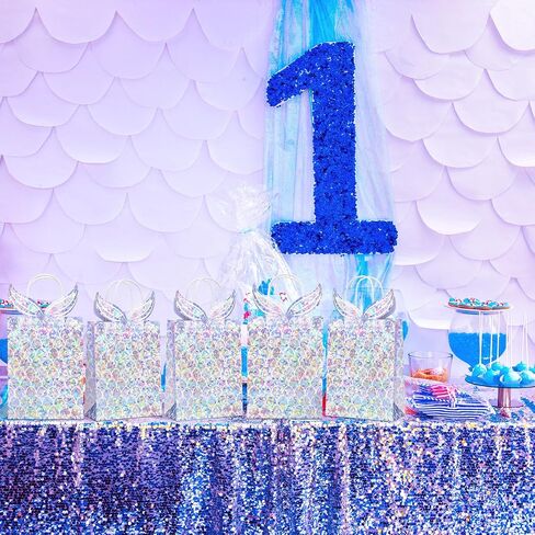 Watersay 24 PCS Holographic Mermaid Gift Fags Iridescent Mermaid Party Taffor in Kuwait