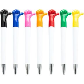 JKJF 7 PCS Thumbs Up Rollerball Pens Hand Gesture Gel Ink Pen Pen Tervivation Pen Pen for School Office Conting Conting Supplies - 1.0 mm Black