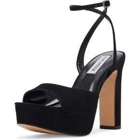 Steve Madden Women's Assured Pump, Black Nubuck, 7.5