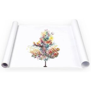 Long Easel Paper Roll 11.8 "× 590" (49 قدمًا) ، ورق ألواح نشرة بيضاء كبيرة ، لفة ورق فني مقاوم تتلاشى للهدية رسم ملصق ملصق لافتة (لفة واحدة)