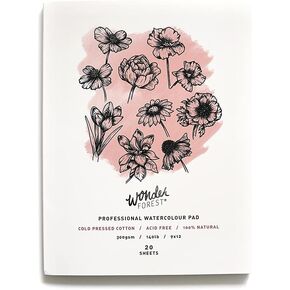 Wonder Forest Professional Phoild Padist - Pold Pressed 9x12 Cotton Paper 20 Sheets