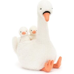 jellycat swan swan محشوة ، 15.5 بوصة - لعبة الطيور أفخم - هدية الأطفال الكلاسيكية