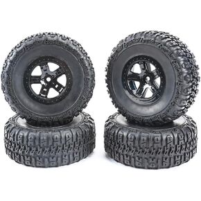 ترقية RCAWD لـ TRAXXAS SLASH 4X4 & SLASH 2WD & LOSI BAJA Rey 12mm محول HEX 1/10 شاحنة قصيرة ، إطار عجلات مسبقًا مع إدراج رغوة OD 118 ملم عرض نايلون مطاطي