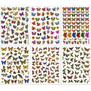 Butterfly003-6 مختلف ورقة الفراشة بريق الذهب رقائق معدنية معدنية عاكسة الحرفة للاصطدام للاصطدام الكسامير الزخرفة للطفل ، حفلة عيد ميلاد ، بطاقة ، مذكرات ، ألبوم