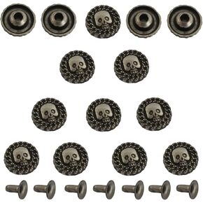 100 Pieces Retro Cute Skull Decorative Rivet Buttons Metal Castings Conchos Button Personality DIY Luggage Leather Goods Sewing Accessories