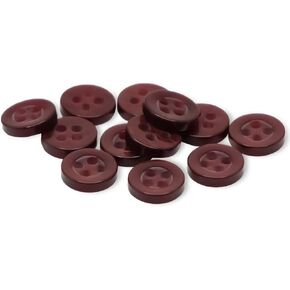 100 PCS أزرار خياطة النبيذ 16L (10 مم) 4 ثقب جولة 0.4 بوصة الأزرار الأزرار البلاستيكية أحمر الأزرار بني الجزء الأزرار القياسية الأزرار الأمامية للسروال قميص القميص شورتات زخرفية ديي الفنون