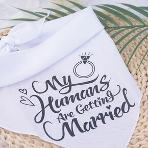 Bridal Shower Gifts for Bride Unique Dog Bandana Engagement Wedding for Women Bride Pet Dogs Cats Bandanas My Humans are Getting Married Engagement Gifts for Couples Women Her
