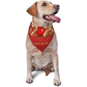 سنة جديدة سعيدة 2025 Dogs Darf Bandanas Triangle Clothes Associes Accessories Accessories for Dog Cat