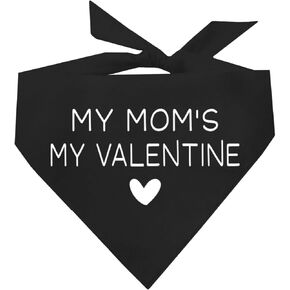 My Mom is My Valentine Valentine's Day Dog Bandana (Red, OS 1178)