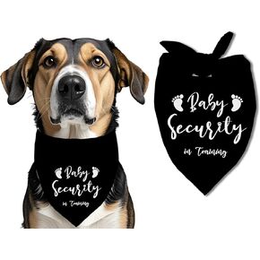 Baby's Security in Training Printed Dog Bandana Adjustable Pregnancy Announcement Scarf for Dogs Gender Reveal Party Pet Accessories with Soft Fabric & Funny Pet Lover Gift New Baby Theme Design
