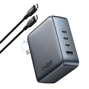 USB C Charger Block 100W, 4 Port GaN Charger USB C Fast Charging Station Foldable Compact Wall Charger Power Adapter for MacBook Pro/Air, Dell XPS, iPad Pro, iPhone 16/15, Galaxy S24, and More