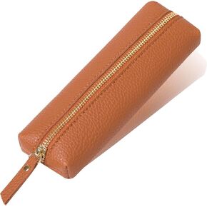 PU Pencil Pen Case Bag Portable Stationery Bag Big Pencil Cosmetic Cosmetic Bag for School Office Woman Man (Gray)