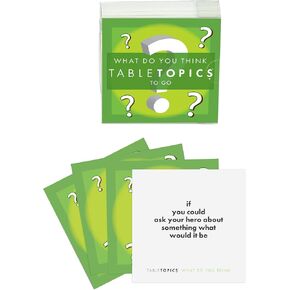 Tabletopics ما رأيك في الذهاب - 40 بطاقات بداية محادثة للأطفال لمشاركة أفكارهم ، لعبة أسئلة ممتعة لوقت عشاء عائلي عالي الجودة أو ليلة اللعبة ، خذ أي مكان