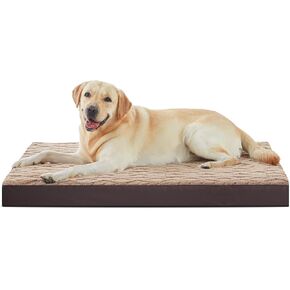 invenho xl dog bed exter strome orthopedic sterms with with cover cover قابلة للغسل قابلة للإزالة للكلاب الكبيرة الإضافية ، حصيرة سرير بيض قفص الرغوة ، سرير قفص كلب مقاوم للماء يصل إلى 100 رطل حتى 100 رطل