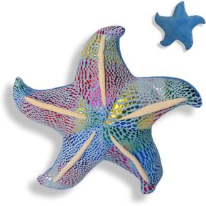 لعبة Starfish Plush ، ألعاب Satffish Sea Sea Pottics Marine Toys ، ديكور غرفة شاطئ المحيط الساحلي اللطيف (الأزرق ، 7.87 بوصة)