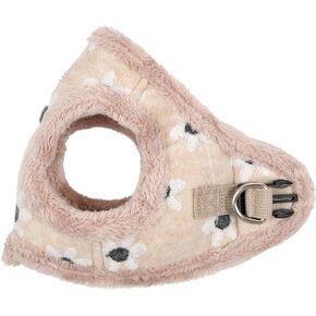 Pinkaholic New York Nanala Vest Dog Harness Step-in Warm Winter Flower Pattern for Small Dog ، Beige ، Large