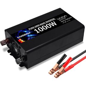 1000W Pure Sine Wave Power Inverter DC 12V to 110V AC Car Inverter with Digital LCD Display
