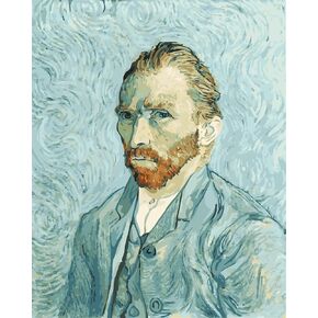 طلاء Meecaa بالأرقام XXXX Kit للبالغين المبتدئين DIY Painting 16 × 20 بوصة (Van Gogh ذاتي ، لا إطار)