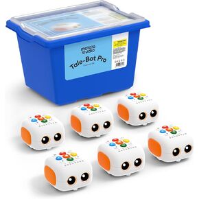 Tale-Bot Pro Classroom Set Robot Robot for School Institution Kids 3-5 ، 6 Talebot Pro Robots المدرجة في اللوازم المدرسية ، ألعاب التعلم التعليمي STEM للأطفال لتعلم أساسيات الترميز