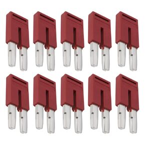 10 PCs FBS 10-5 Plug in Contact Bridge 3030213 Square Bridge FBS Jumper Bar for UT ST Push-in Terminal Centre Cross Bridges Red