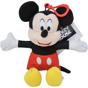 Mickey Mouse 6" Plush Zipper Pull – Soft Toy Clip Accessory for Bags and Backpacks