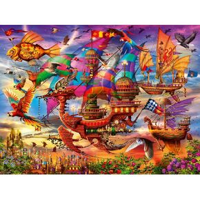 Ravensburger The Flight 1500 قطعة Jigsaw اللغز من قبل Ciro Marchetti | دقة قطع الصور النابضة بالحياة ، وخالية من الوهج | رائع للبالغين والأطفال