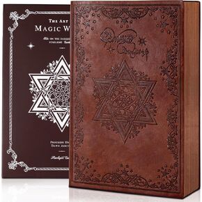 Lined Journal for Men Soft Cover Notebook Mens Journal for Writing, 180 Lay Flat Vintage Journaling Notebooks Hexagram Personal Notebook, 5.7'' X 8.3'', Brown