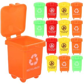 JOJOFUNY 1.7x1.2 بوصة TRASH TAYS TOY ، 20pcs القمامة الصغيرة العلبة ألعاب تصنيف القمامة لأكأس القلم رصاص سطح المكتب لوازم الشاحنة