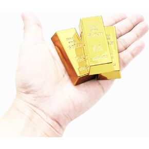SBLUE 3x نسخة طبق الأصل من GOLD BAR الثلاجة المغناطيس مزيف ورق ذهبي للوزارة الفريقة