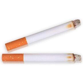 2 PCS White Funny Rubber Fake Scareetes April Fools Props Props Scareetes Cirmettes Gag Cigars Smoke Effect Joke Trick Props Props for Bar Party Movie Magic Magic (الحجم: 17 * 11 سم)