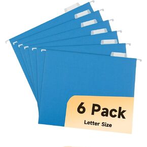 Letter Size File Folders - 25 Pack,11 Point Black Paper Stock,Adjustable Tabs,Bulk for Filing Cabinet