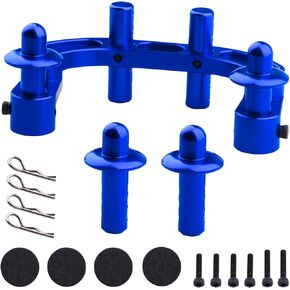 Hobbypark Aluminium Body Post Post Mount & Front Body Post for Arrma 1/8 Typhon Mega 4x4 RC Buggy (Navy Blue)