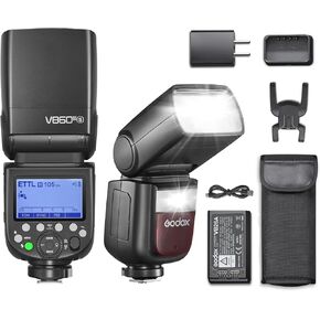 Godox V860III-N Camera Flash Speedlite, TTL HSS 2.4G 1/8000s GN60 Shoe Mount Flashes, 5300K Modeling Light, with 2600mAh Li-ion Battery Compatible for Nikon DSLR Cameras (V860II-N Upgraded Version)