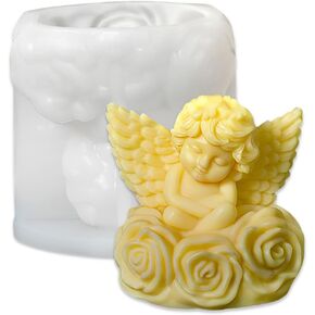 Cattony 3D Shell Angel شكل شمعة سيليكون قوالب لصنع كعكة Mousse شمعة راتنج راتنج الشمعة العطرية الشمع