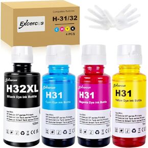 2Pack Ink Bottle 31 32XL 32 XL متوافقًا مع HP Smart Tank 7301 6001 7602 5101 7001 551 555 651 455 457 450 Printers (135ml 32xl Ink Ink)