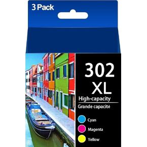 302 302 XL 302 Ink Cartridge Color Multipack Remanufactured Replacement for 302 Ink 302 XL Ink Cartridges 302XL for Expression Premium XP-6000 XP-6100 XP6000 XP6100 Printer（3Pack C/M/Y