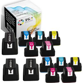 TG Imaging متوافق مع HP 02 استبدال خرطوشة الحبر لـ HP02 لـ HP Photosmart 3108 3110 3210 3210-XI 3310 8230 8250 C5100 C5140 C5150 C5180 C5183 C6100 C6150 inkjet (12-Pack ، 2x6Colors)